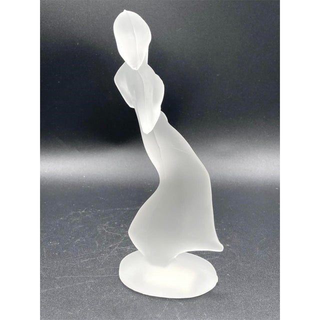 White 1930s Frosted Art Deco Dancing Lady Figurine For Sale - Image 8 of 8