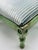 This beautiful antique stool has a new life with great new fabric! It was painted at some point in its life in this...