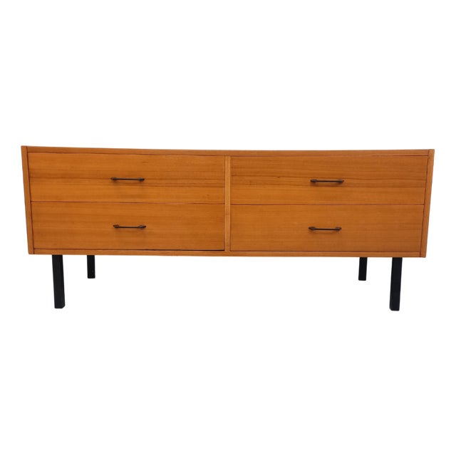 Small Vintage Sideboard in Teak and Metal, 1960s For Sale