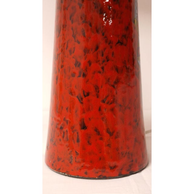 Brown Glazed Ceramic Table Lamp from Cemas in Sesto Fiorentino, 1950s For Sale - Image 8 of 13