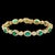 8 ct Natural Brazilian Emerald & 4.5 Ct Diamond Tennis Bracelet 14 Karat Gold For Sale - Image 17 of 18