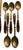 1980s Lord Nelson Marco Polo Bronze and Rosewood Flatware - 50 pcs For Sale - Image 12 of 12