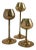 Mid Century Brass Tulip Candle Holders Graduated Sizes Vintage MCM Set of 3 For Sale