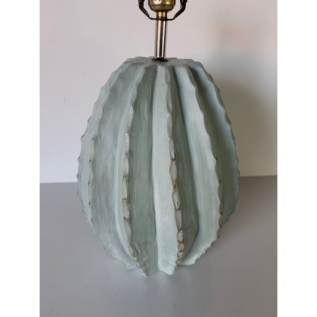 Mid-Century Modern 1980s Vintage Alsy Barrel Cactus Plaster Table Lamp For Sale - Image 3 of 12
