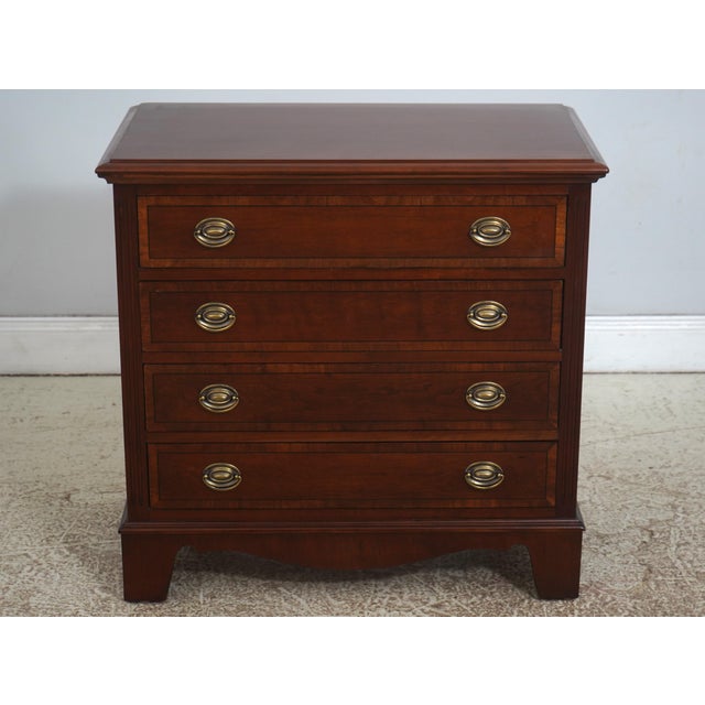 Age: Approx. 30 Years Old Details: Palmer Home Collection Cherry Mahogany Finish Bracket Feet Dovetailed Drawer...