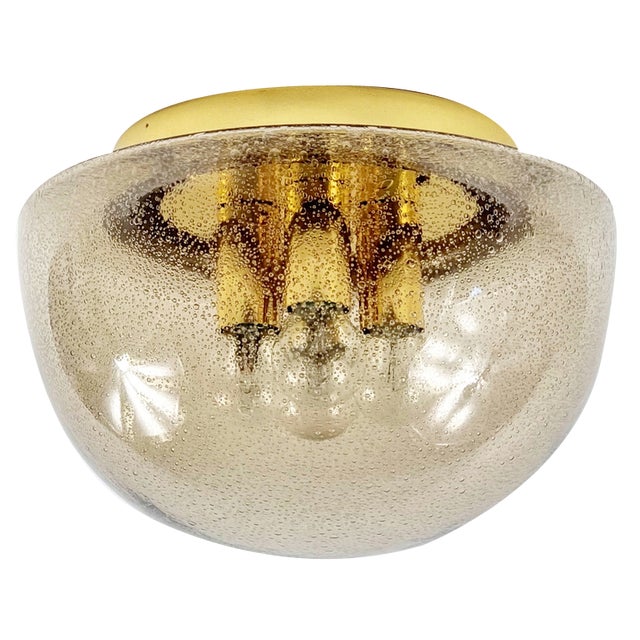 Large Space Age Mushroom-Shaped Flush Mount or Ceiling Light from Limburg, Germany, 1970s For Sale
