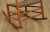 Brown Antique Shaker Style Maple Ladder Back Rocker For Sale - Image 8 of 13