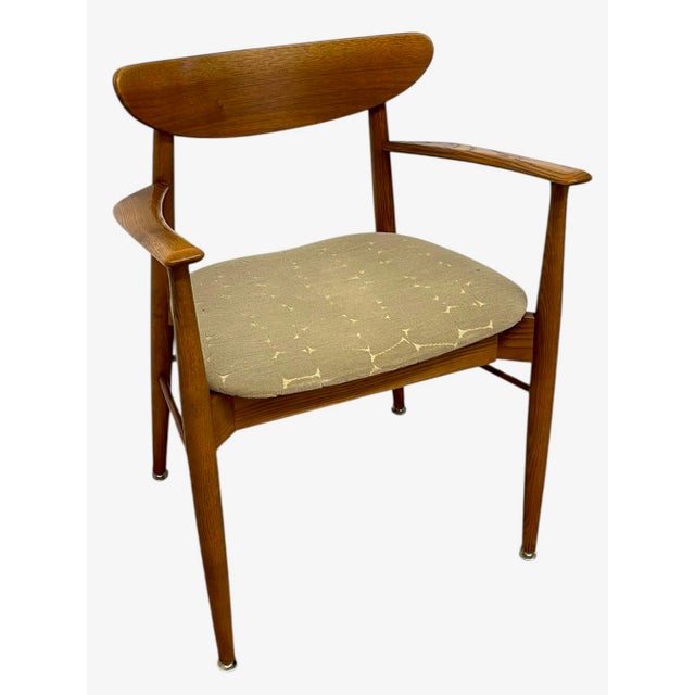 1970s Vintage Mid-Century Modern Sculptural Armchair With Upholstered Seat For Sale - Image 5 of 9