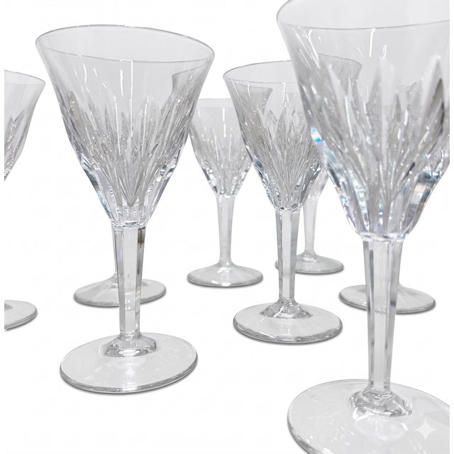 A rare find from a prominent Atlanta estate, these Royal Leerdam 'Contessa' claret glasses are a masterclass in mid-...