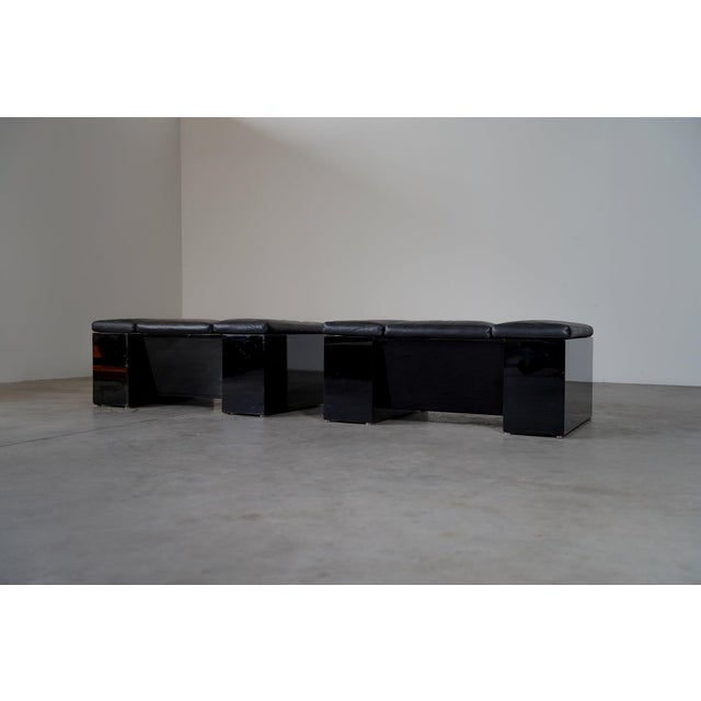 All Black Brigadier Chairs by Cini Boeri for Knoll International, 1980s, Set of 2 For Sale - Image 6 of 10