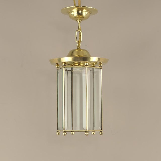 Art Deco Viennese Pendant Chandelier with Hand-Cut Glass, 1920s For Sale - Image 10 of 10