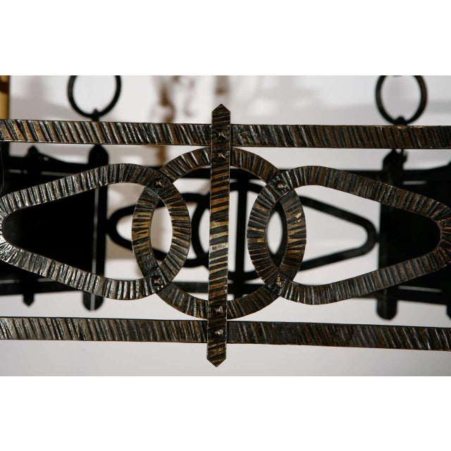 Gothic 1920s French Iron Chandelier For Sale - Image 3 of 10