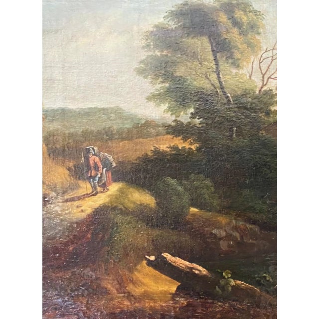 Baroque Dutch Romantic Landscape, After Jacob Van Ruisdael, Oil on Canvas, Late 17th Century. For Sale - Image 3 of 9