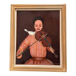 1990s Original Oil Painting Signed by Artist For Sale