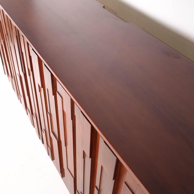 Vintage Wooden Graphic Buffet, 1980s For Sale - Image 13 of 18