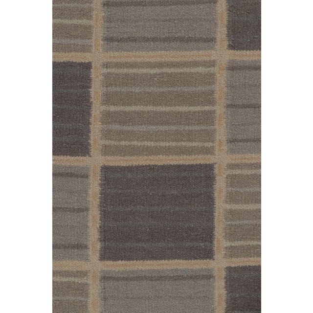 Contemporary Scandinavian Style Geometric Wool Rug, by Rug & Kilim, India For Sale In New York - Image 6 of 10