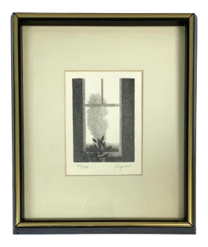 1970s Robert Kipniss Signed & Numbered Original Lithograph ‘The Open Window’