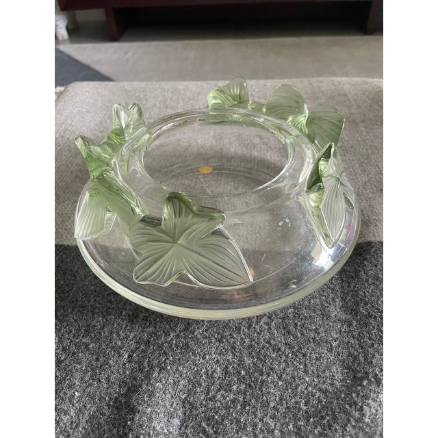 Lalique Lalique "Lierre" (Ivy Leaf) Crystal Coupe 8” Centerpiece Bowl For Sale - Image 4 of 7