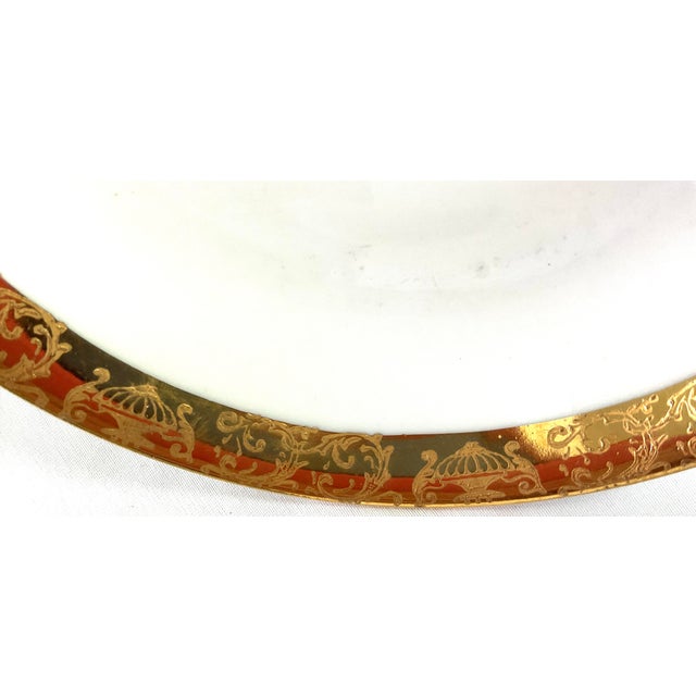 Art Nouveau Royal Bayreuth -Antique Porcelain Berry Bowls, 18 Karat Gold Rim Detailing-Set of Nine For Sale - Image 3 of 6