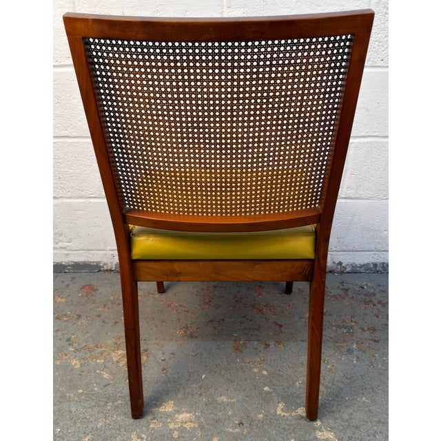 Set of Six Mid-Century Walnut and Cane Dining Chairs by Glenn of California For Sale In New York - Image 6 of 18
