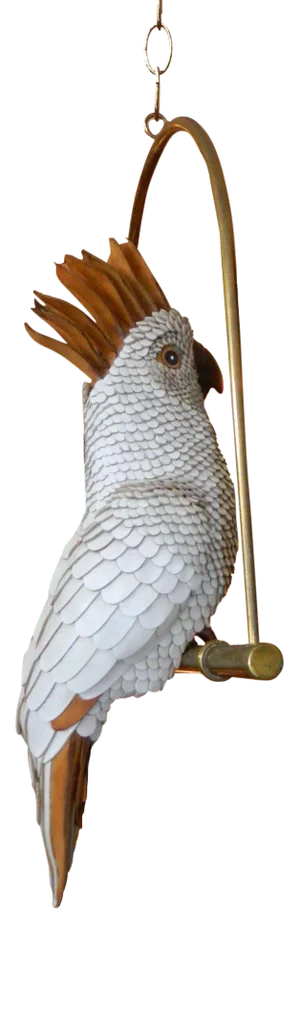 Vintage Mexican Signed Federico White Cockatoo