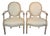 French Louis XV Armchairs or Fauteuils - A Pair For Sale