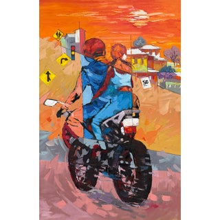 Together Towards Tomorrow, Oil on Canvas, Godfrey Afebuame (2026) For Sale