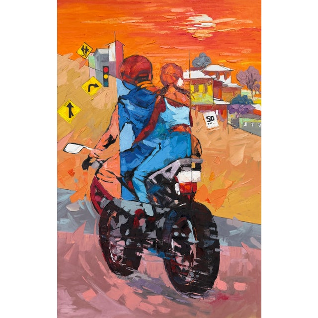 Together Towards Tomorrow, Oil on Canvas, Godfrey Afebuame (2026) For Sale
