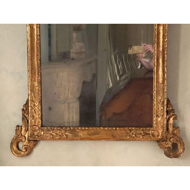 18th Century 18th Century Rococo Gilt Mirror From Lucca Italy For Sale - Image 5 of 6