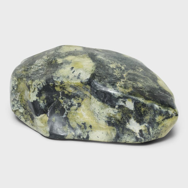Following the sculpted form, marbled coloring, and natural veining of this one-of-a-kind stone can be deeply meditative....