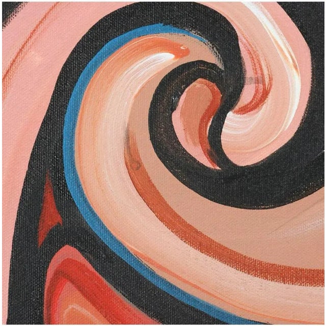 Huge 20th C Abstract Oil Painting "Swirls" Pop Art 48x24 For Sale In New York - Image 6 of 10