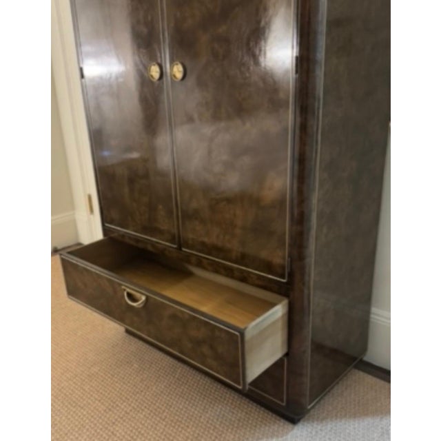 Wood 1960s Attributed Mastercraft Chest Armoire Dresser For Sale - Image 7 of 8