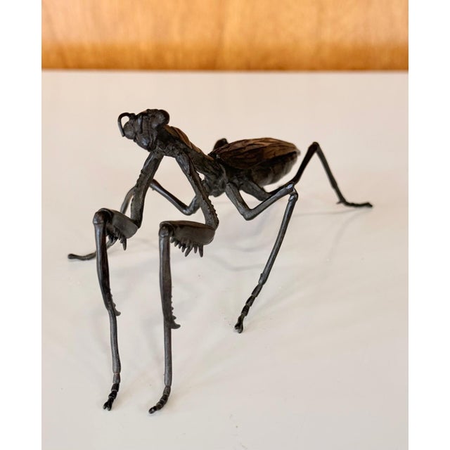 Large Japanese Articulate Bronze Praying Mantis Jizai Yasunosuke Ryubundo VI For Sale - Image 9 of 14