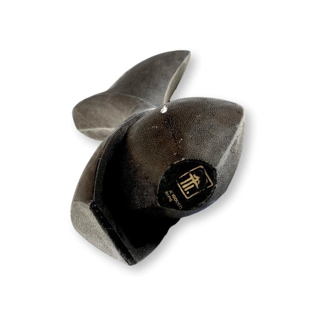 Animal Skin R & Y Augousti Paris Sculptural Shagreen Vase For Sale - Image 7 of 7