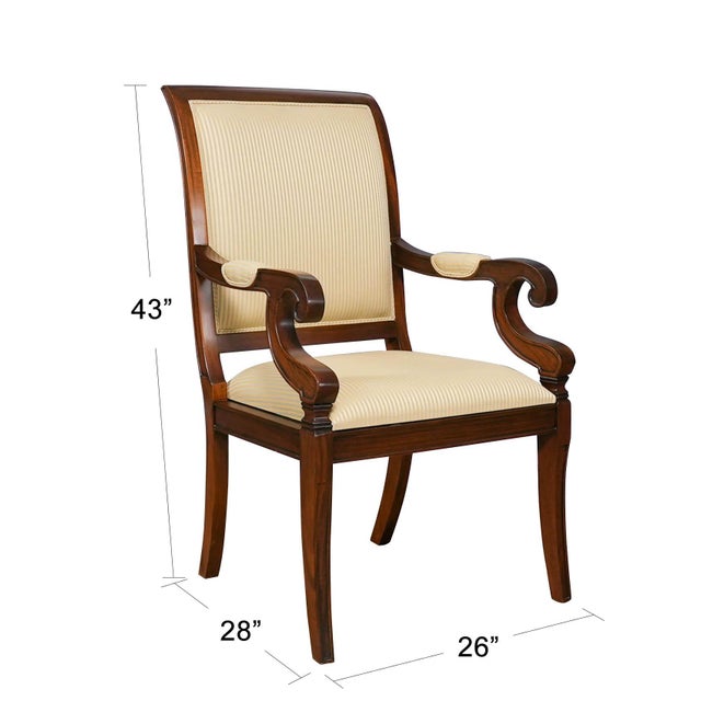 This is Niagara Furniture’s set of 10 Regency Upholstered Dining Chairs, comprising of 2 arm chairs and 8 side chairs. It...