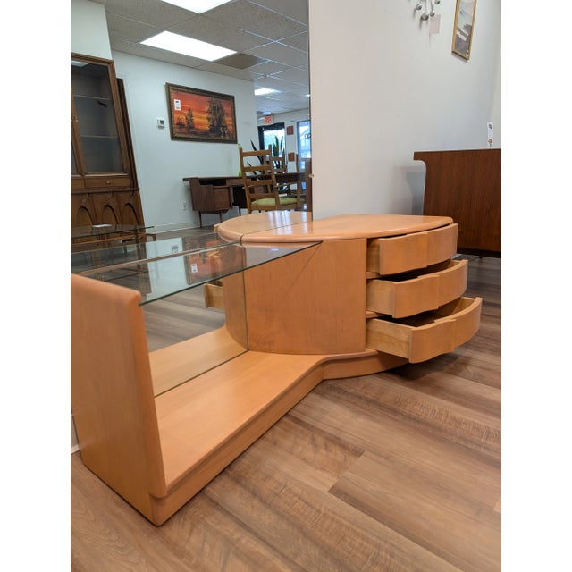 Heywood-Wakefield 1950s Heywood-Wakefield Sculptura Vanity For Sale - Image 4 of 9