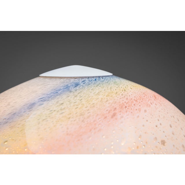 Table Lamp in Bubble Glass with Rainbow Coloured Details from Doria Leuchten, 1970s For Sale - Image 11 of 18