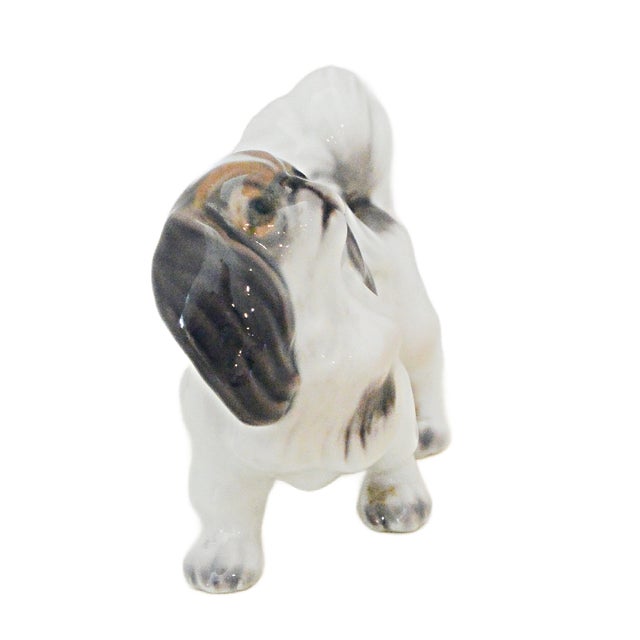 Vintage Dahl Jensen Copenhagen Porcelain Pekingese Figurine For Sale - Image 4 of 8