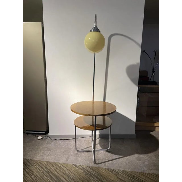 Mid-Century Modern Floor Lamp, Former Czechoslovakia, 1930s For Sale - Image 3 of 8
