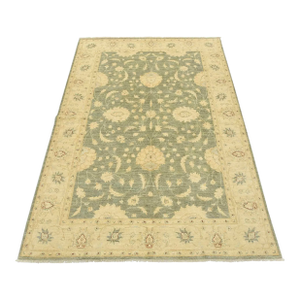 Ziegler Rug 6'2'' X 8'7'' Green Wool Traditional Hand-Knotted Oriental Carpet