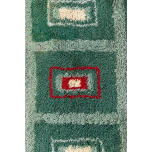 Doris Leslie Blau French Art Deco Vintage Geometric Sage Rug By Paule Leleu For Sale - Image 9 of 9