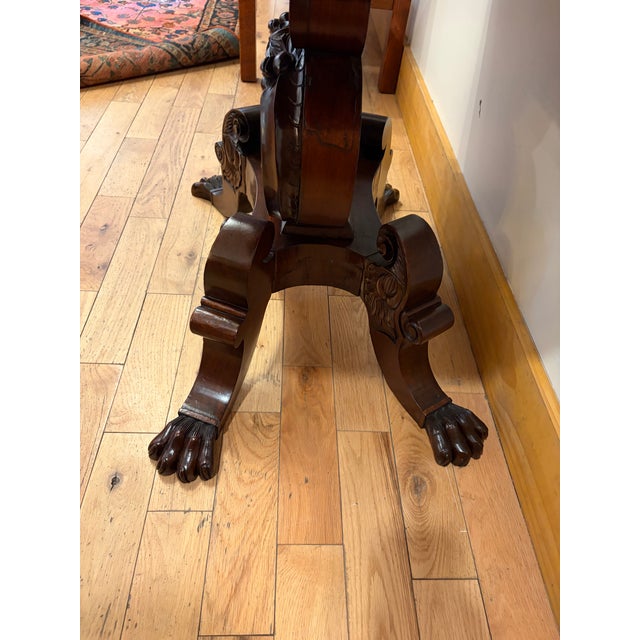 This is a beautifully refinished Mahogany Empire style game table from around the Mid 19th Century. It came from a...