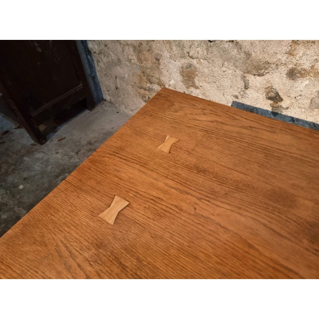 Vintage French Table with Oak Top & Cast Iron Legs For Sale - Image 13 of 16