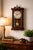 Late 20th Century Late 20th Century PPL 31-Day Wall Clock With Pendulum Window, Wood Case (Traditional Mechanical Style) Measurements: 26" H × 12" W × 5.5" D For Sale - Image 5 of 8