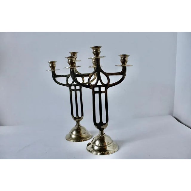 Art-Déco Chandeliers in Brass, Denmark, 1930s, Set of 2 For Sale - Image 10 of 12
