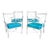 Vintage Palm Beach Chic Aluminum Armchairs – Target X-Back Detail - Set of 4 For Sale