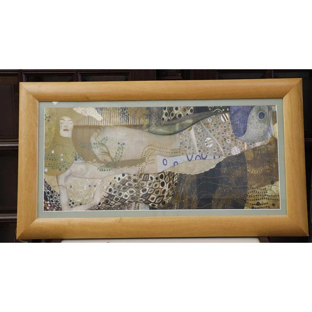 Gustav Klimt, Water Serpents I, Pigment Print, Framed, in Very Good conditions. Designed 1920 to 1949 This piece is...
