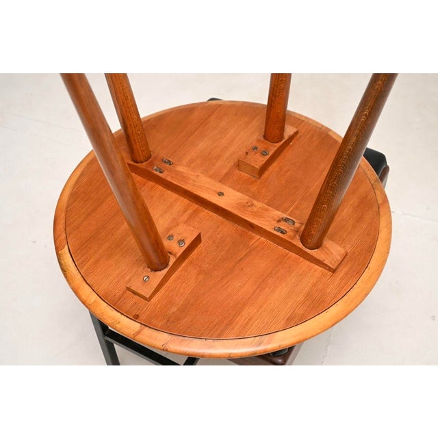 Brown Vintage Figured Walnut Side Table, 1950s For Sale - Image 8 of 9
