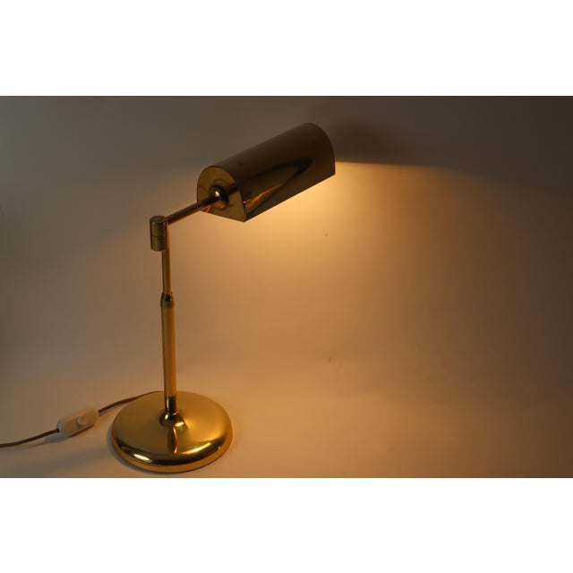 Metal Table Lamp in Brass by Florian Schulz, 1970s For Sale - Image 7 of 18