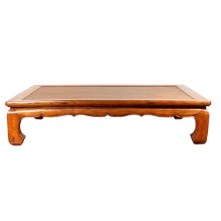 Antique Opium Bed-Style Elmwood Coffee Table For Sale